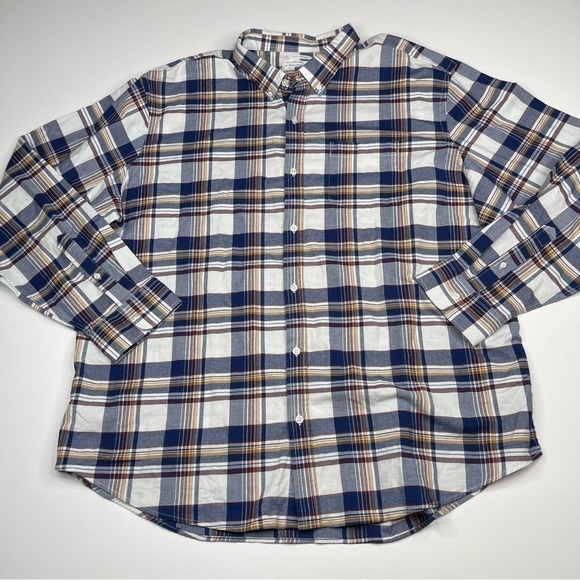 Old Navy Shirt Button Plaid Oxford Cotton Slim Fit Gorp Outdoor Hiking Western - Picture 1 of 11